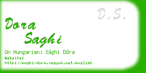 dora saghi business card