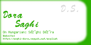 dora saghi business card